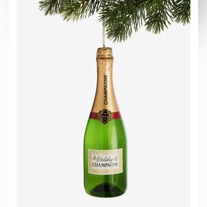 Macys Holiday Lane Large 10.5" Hanging Standing Champagne Bottle Ornaments Lot 4